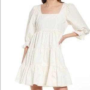 Madewell Lizzie Poplin Babydoll Dress 0